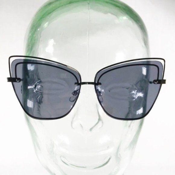 Silver Cat Eye Sunglasses - Picture 3 of 7